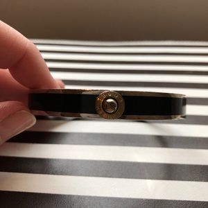 NWT Henri Bendel Black & Silver Bangle Bracelet